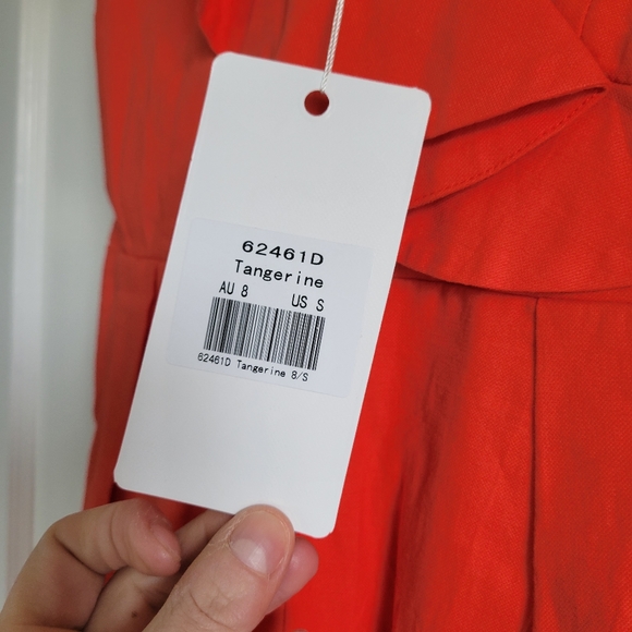 Saints & Secrets tangerine ankle length wide legged romper - Picture 2 of 4